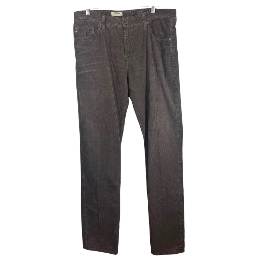 AG ADRIANO GOLDSCHMIED JEANS Men's 36 The Graduate Dark Brown Corduroy Pants